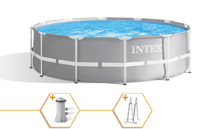 INTEX Frame Pool Set Prism Rondo mit Filteranlage rund 366 x 99 cm